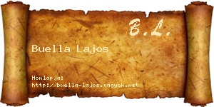 Buella Lajos névjegykártya